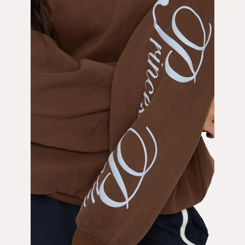 Princess Polly Script Text Graphic Hoodie Hoodie unisex detail view 5 | Dash Racegear — Princess Polly Hoodie – Featuring Clean Script Typography