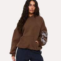 Princess Polly Script Text Graphic Hoodie Hoodie unisex front product view | Dash Racegear — Graphic Text Hoodie – Princess Polly Signature Look
