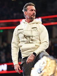 CM Punk Beige Hoodie Hoodie unisex front product view | Dash Racegear — Stylish WWE RAW 2025 Best In The World Hoodie in White, featuring CM Punk and Jey Uso graphic face-off artwork.