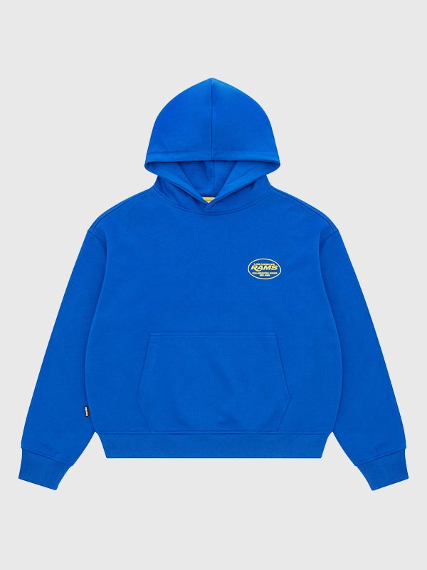 Homie x Los Angeles Rams Hoodie Hoodie unisex detail view 2 | Dash Racegear — Blue Fleece Pullover Hoodie featuring Homie x Los Angeles Rams 2026 with spirited team focused everyday comfort