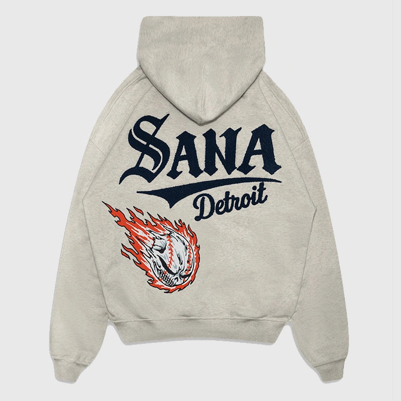 Sana x Skubal Detroit Fast Ball Hoodie Hoodie unisex front product view | Dash Racegear — Detroit Tigers inspired Fast Ball hoodie crafted by Sana x Skubal