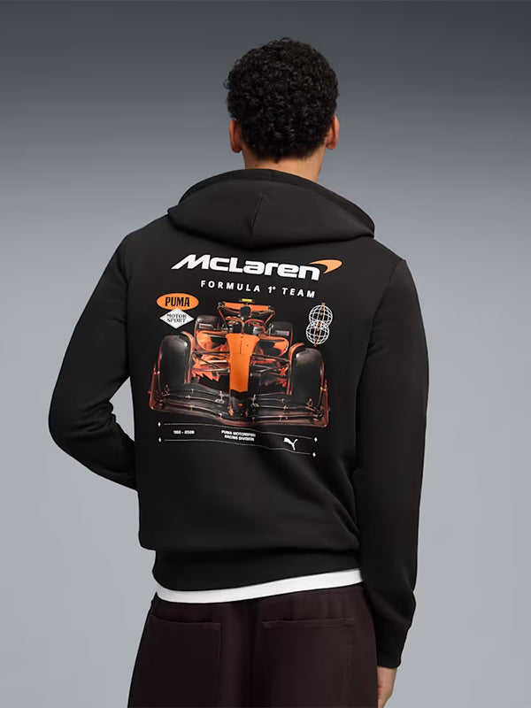 Puma x Mclaren Racing Graphic Hoodie Hoodie unisex detail view 3 | Dash Racegear — Graphic hoodie by Puma x McLaren Racing, relaxed fit with motorsport-inspired design for streetwear lovers.