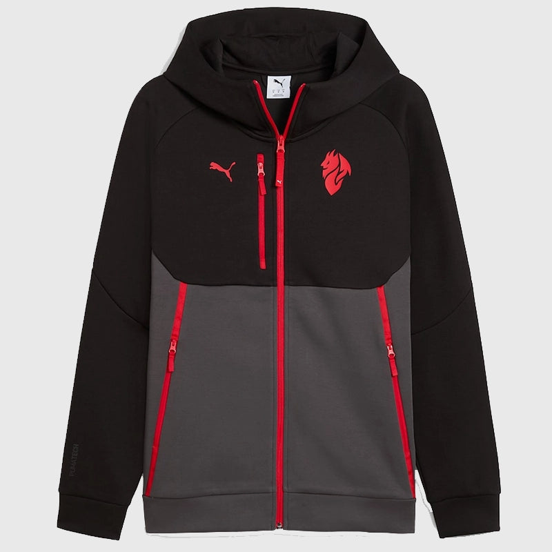 AC Milan PumaTECH Full Zip Hoodie Hoodie unisex detail view 2 | Dash Racegear — AC Milan PumaTECH Hoodie – Lightweight Zip-Up Power