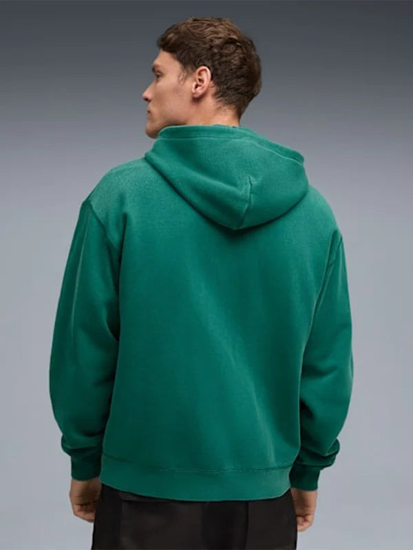 PUMA x Aston Martin Aramco F1 Hoodie Hoodie unisex detail view 2 | Dash Racegear — Unisex PUMA x Aston Martin Aramco F1 Team Green Hoodie featuring lightweight fleece and zip front, great for daily layering.