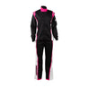 RACECHICK FIERCE TWO - PIECE WOMEN'S AUTO RACING SUIT SFI 3.2A/1 (BLACK/PINK)