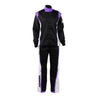RACECHICK FIERCE TWO - PIECE WOMEN'S AUTO RACING SUIT SFI 3.2A/1 (BLACK/PURPLE)
