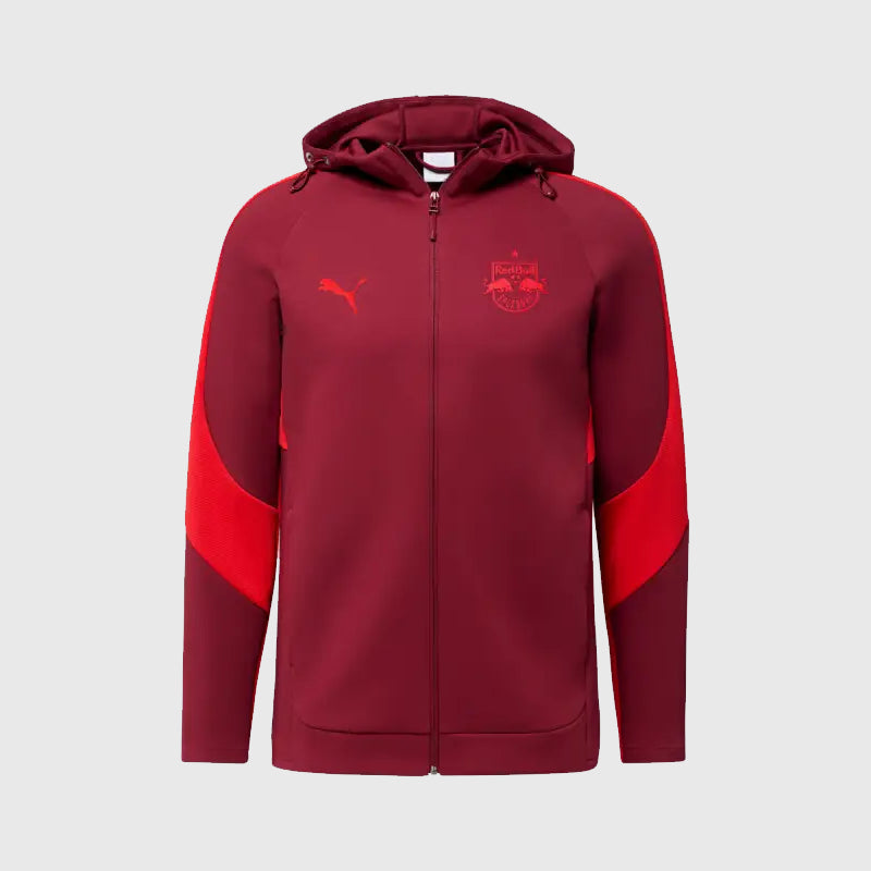 Red Bull Puma Evostripe Hooded Jacket Jacket unisex detail view 5 | Dash Racegear — Front-facing image of Red Bull Racing Puma hooded zip-up jacket