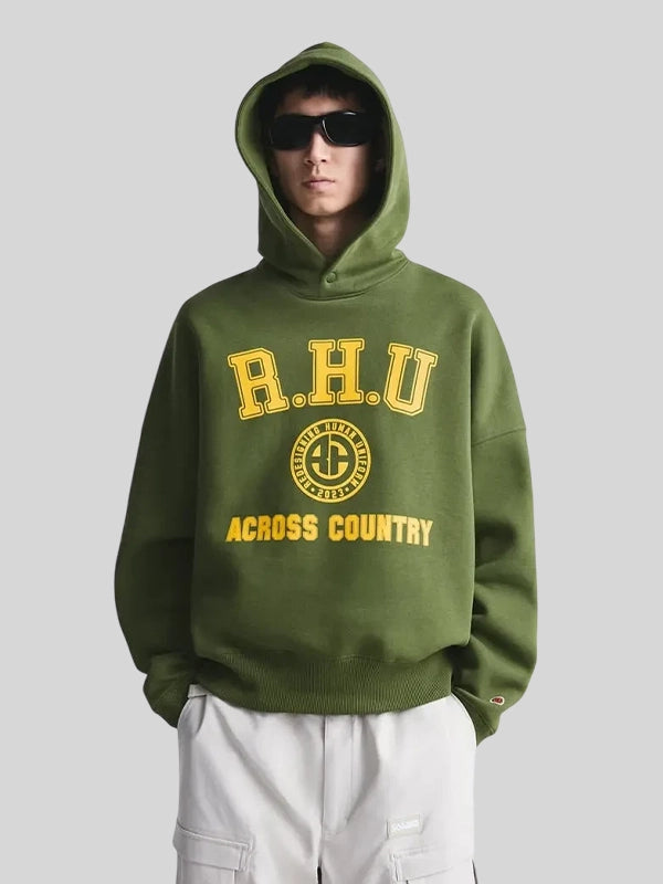 Landon Barker Green Hoodie Hoodie unisex detail view 4 | Dash Racegear — Unisex Landon Barker Rhude Green Pullover Hoodie, stylish and comfy, perfect for casual days and cool-weather fits.