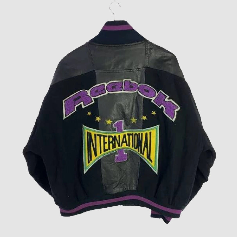 Power Book III Raising Kanan S04 Black Leather Bomber Jacket Bomber Jacket unisex detail view 3 | Dash Racegear — Black Leather Bomber Jacket Inspired by Raising Kanan Season 4