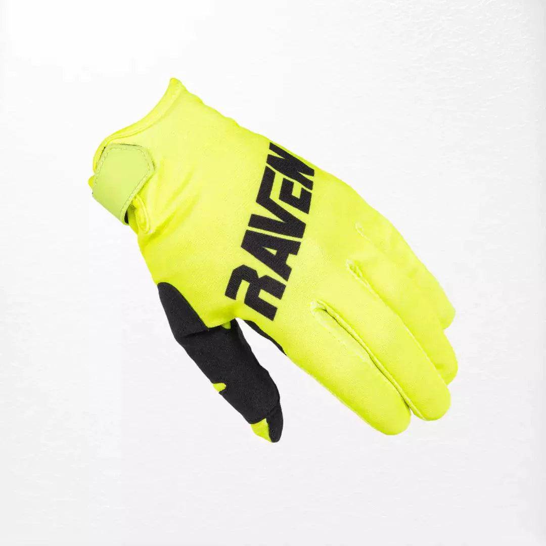 Raven Rival MX Gloves Fluo-Yellow - Medium | DASH RACEGEAR