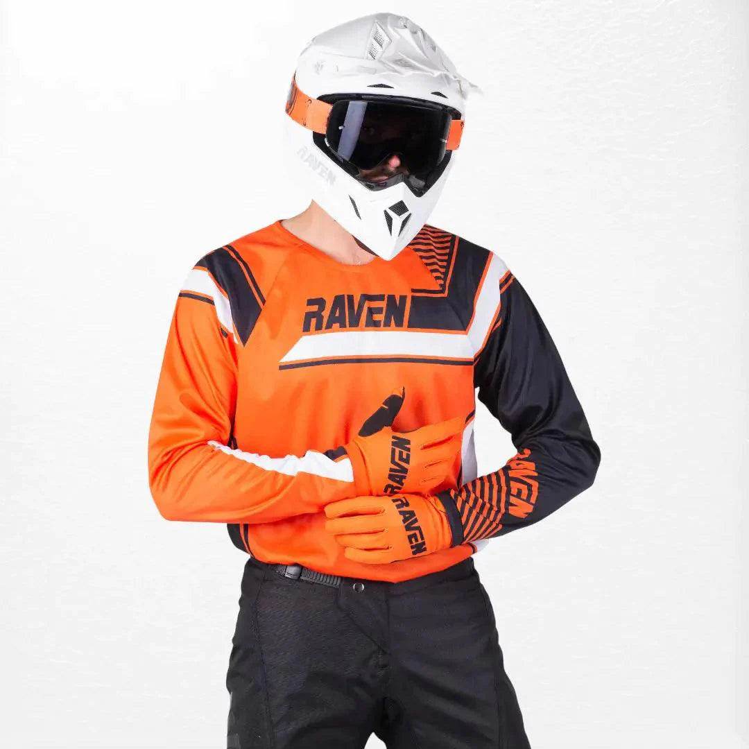 Raven Rival MX Jersey Orange-Black - Dash Racegear Store