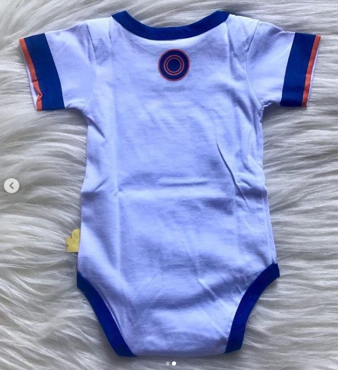 Real Madrid 1st Away soccer jersey white baby romper 100% cotton - baby romper image 2