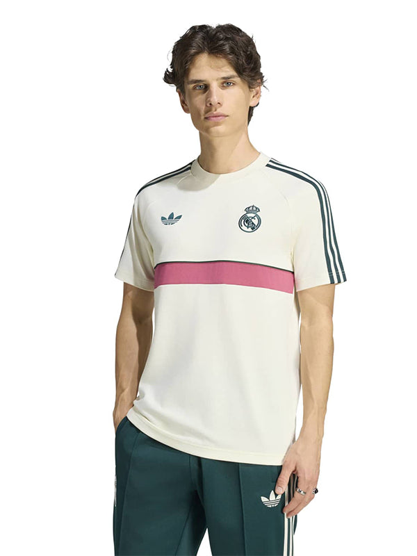 Adidas Real Madrid OG T-Shirt Shirt unisex detail view 4 | Dash Racegear — 2026/27 Real Madrid Adidas OG T-shirt showcasing a clean cream finish with premium comfort and athletic appeal.