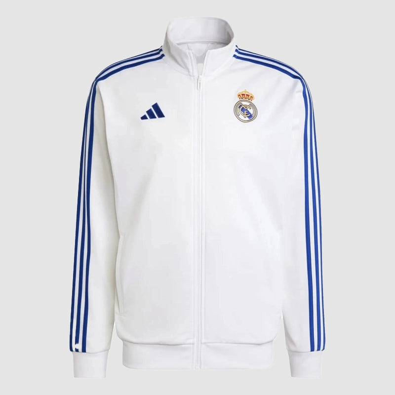 Real Madrid Adidas DNA Track Jacket 24/25 Jacket unisex front product view | Dash Racegear — Adidas 2024/25 Real Madrid DNA Jacket – Track Style