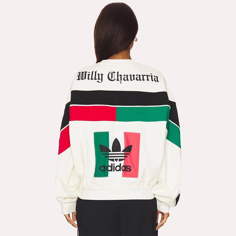 Adidas x Willy Chavarria Chicano Sweatshirt Sweatshirt unisex detail view 3 | Dash Racegear — Adidas Streetwear – Willy Chavarria’s Chicano Pullover