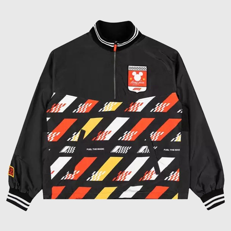 Disney x Formula 1 Windbreaker Jacket Jacket unisex front product view | Dash Racegear — Sleek 2025 Disney F1 Windbreaker Jacket – Motorsport Fashion
