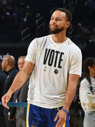 Stephen Curry Phoenix VS Warriors Vote T-Shirt Shirt unisex detail view 2 | Dash Racegear — 2025 NBA Phoenix vs Warriors Vote Graphic T-Shirt