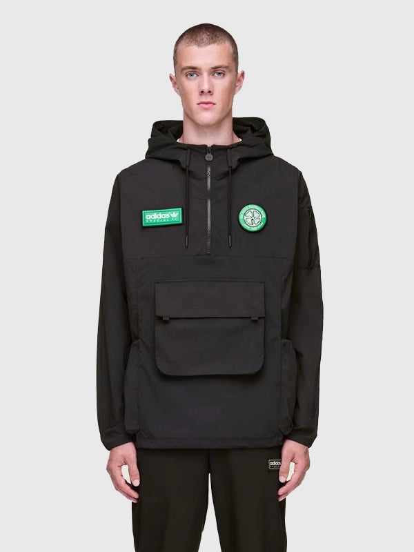 Boston Celtics adidas SPZL F.C. Smock Jacket Jacket unisex front product view | Dash Racegear — Boston Celtics adidas SPZL F.C. Smock Jacket retro look