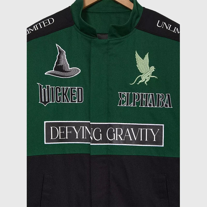 Wicked Elphaba Defying Gravity Racing Jacket Jacket unisex detail view 5 | Dash Racegear — Elphaba Defying Gravity racing jacket inspired by Wicked Broadway