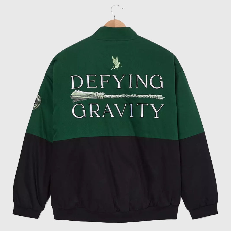 Wicked Elphaba Defying Gravity Racing Jacket Jacket unisex detail view 4 | Dash Racegear — Stylish Wicked Defying Gravity Elphaba racing outerwear jacket