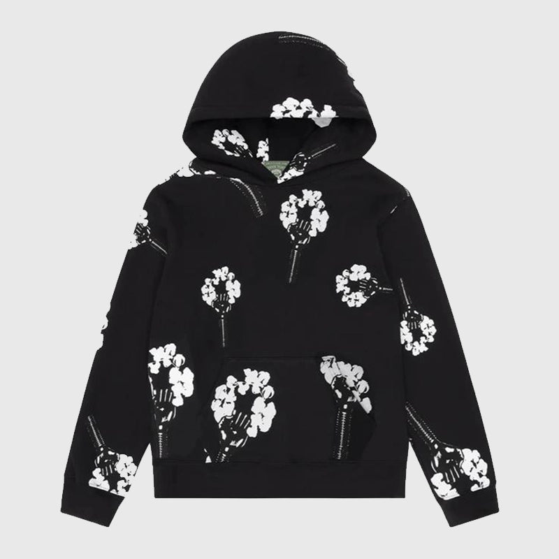 Denim Tears Hardies Tears Fist Wreath Hoodie Hoodie unisex front product view | Dash Racegear — Fashion-forward Fist Wreath hoodie by Denim Tears