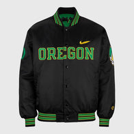 Nike Grateful Duck Bomber Jacket Bomber Jacket unisex front product view | Dash Racegear — Trendy Grateful Duck Nike Jacket offering warmth with standout design