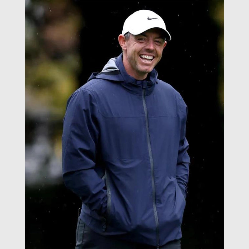 Rory McIlroy Amgen Irish Open 2025 Rain Hooded Jacket Jacket unisex detail view 2 | Dash Racegear — Amgen Irish Open Rory McIlroy 2025 Hooded Rain Jacket