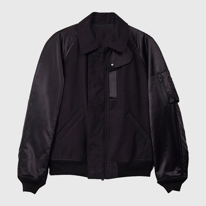 Adidas Y-3 Flight Jacket Jacket unisex detail view 3 | Dash Racegear — Fashion-forward Adidas Y-3 bomber jacket with flight aesthetic