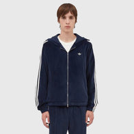 Adidas x Wales Bonner Velour Track Jacket Jacket unisex front product view | Dash Racegear — Adidas x Wales Bonner Luxury Velour Track Jacket