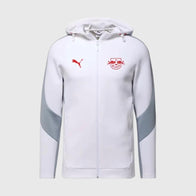 Red Bull Puma Evostripe Hooded Jacket Jacket unisex front product view | Dash Racegear — Red Bull Racing Puma Evostripe Hooded Jacket with dynamic fit