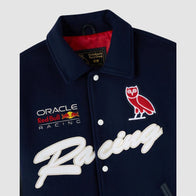 OVO Red Bull Racing Varsity Jacket Varsity Jacket unisex detail view 3 | Dash Racegear — Red Bull Racing outerwear in OVO varsity jacket style