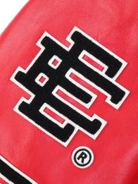 EE Victor Victor Varsity Jacket Varsity Jacket unisex detail view 4 | Dash Racegear — Eric Emanuel Victor Victor jacket showcases a sharp streetwear edge with vibrant color and premium construction feel.