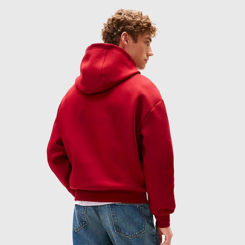 Tommy x US SailGP Team Hoodie Hoodie unisex detail view 8 | Dash Racegear — Comfortable unisex red fleece hoodie by Tommy Hilfiger SailGP