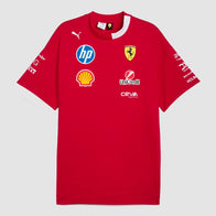 Scuderia Ferrari Men’s Drivers Tee Fashion Apparel unisex detail view 3 | Dash Racegear — Front View of Scuderia Ferrari Drivers Tee – Short Sleeves, Red Color