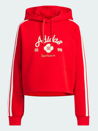 Adidas Lunar New Year Hoodie Hoodie unisex detail view 2 | Dash Racegear — Red oversized fleece hoodie inspired by Adidas Lunar New Year 2026, recreated with warm fabric and expressive styling