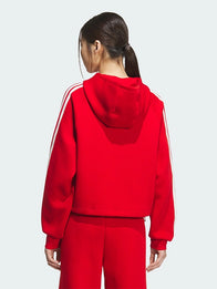 Adidas Lunar New Year Hoodie Hoodie unisex detail view 6 | Dash Racegear — Recreation Adidas Lunar New Year 2026 oversized hooded sweatshirt in red fleece with bold presence and relaxed fit
