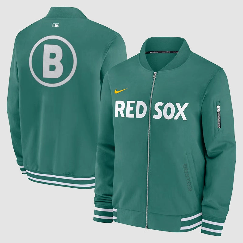 Red Sox City Connect Jacket Jacket unisex front product view | Dash Racegear — Red Sox Team Gear – City Connect Jacket