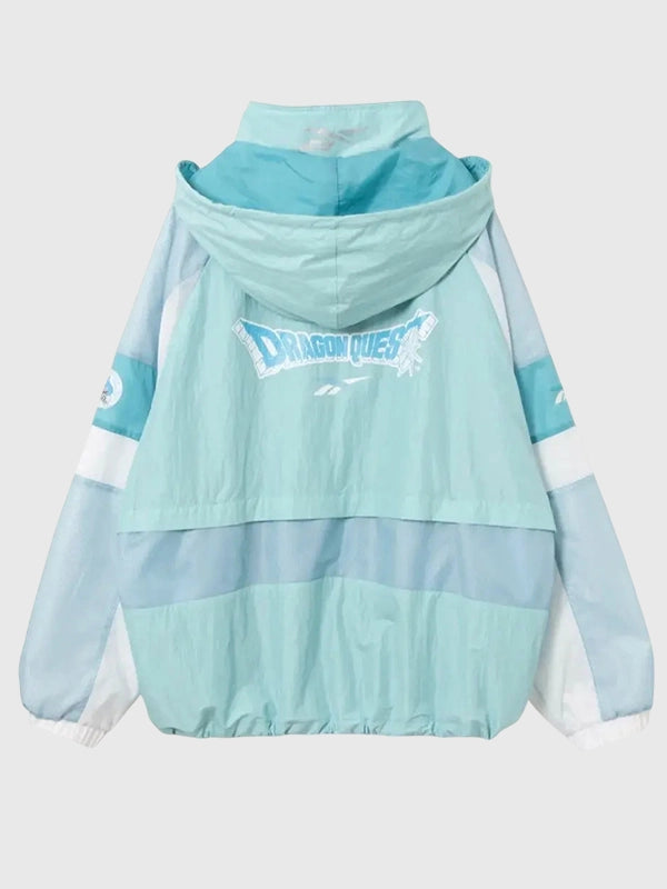 Reebok × Dragon Quest Track Jacket Jacket unisex detail view 4 | Dash Racegear — Dragon Quest x Reebok 2026 track jacket featuring a detachable hood and relaxed unisex fit for casual wear.