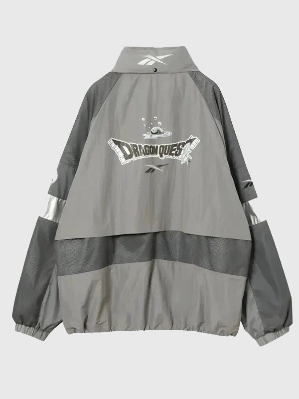 Reebok × Dragon Quest Track Jacket Jacket unisex detail view 2 | Dash Racegear — 2026 Dragon Quest x Reebok Unisex Detachable Hood Track Jacket with lightweight comfort and versatile everyday streetwear style.