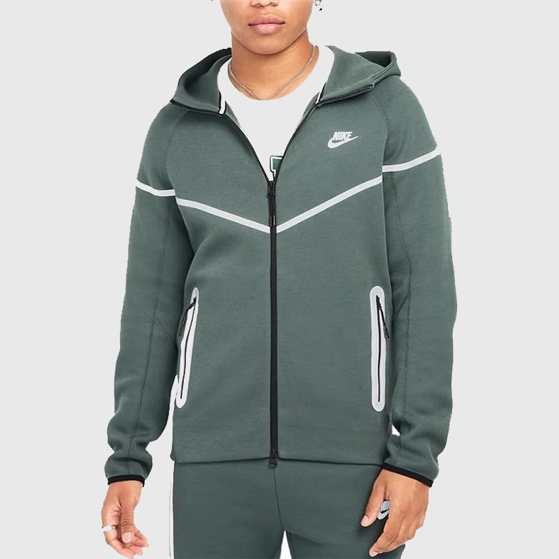 Nike Tech Windrunner Reflective Green Jacket Jacket unisex front product view | Dash Racegear — Shine Bold – Nike Reflective Green Windrunner