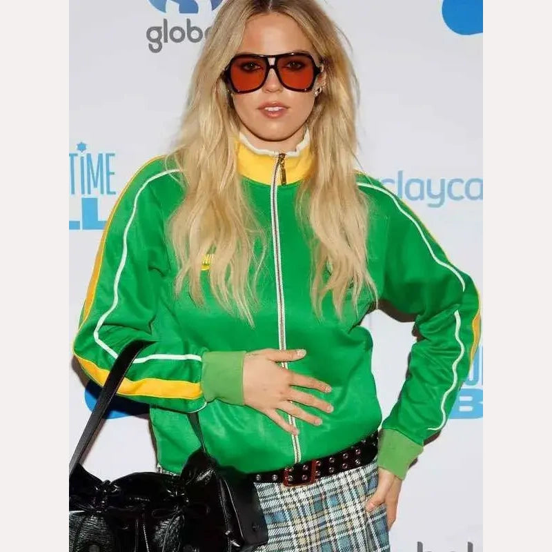 Capital Summertime Ball 2025 Reneé Rapp Celtic Track Jacket Jacket unisex front product view | Dash Racegear — Celtic-Inspired Jacket – Reneé Rapp at Summertime Ball 2025