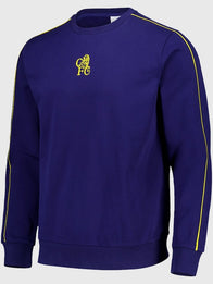 Chelsea Retro Crest Sweatshirt Sweatshirt unisex front product view | Dash Racegear — Channel classic Chelsea energy in the Retro Crest Navy Sweatshirt, perfect for relaxed football-inspired outfits.
