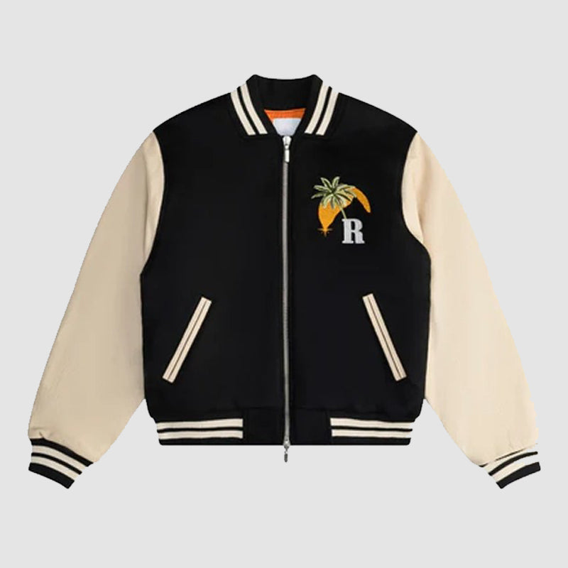 Rhude Gp Varsity Jacket Varsity Jacket unisex front product view | Dash Racegear — Rhude GP Varsity Jacket – Stylish Racing-Inspired Outerwear