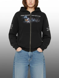 2008 Global Financial Crisis Hoodie Hoodie unisex detail view 3 | Dash Racegear — Global Financial Crisis 2008 statement hoodie for trend lovers
