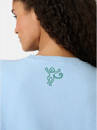 Tulane Greenwave Andie Crewneck Sweatshirt Sweatshirt unisex detail view 3 | Dash Racegear — Blue Tulane Greenwave fleece sweatshirt Andie crewneck, Rollar Rabbit design offering warmth, comfort, and sporty fan fashion