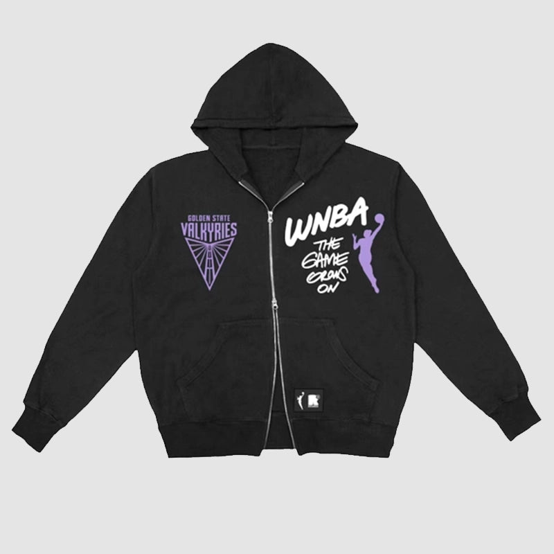 Round21 Black Golden State Valkyries Hoodie Hoodie unisex detail view 2 | Dash Racegear — Golden State Valkyries Apparel – Black Round21 Hoodie