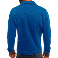 Mens Royal Blue Denim Jacket Denim Jacket men detail view 2 | Dash Racegear — Royal Blue Mens Jean Denim Jacket