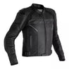 SABRE CE MENS LEATHER JACKET - BLACK/BLACK/BLACK - UK 52 / EUR 62 / INTL 4XL