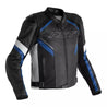 SABRE CE MENS LEATHER JACKET - BLACK/WHITE/BLUE - UK 52 / EUR 62 / INTL 4XL