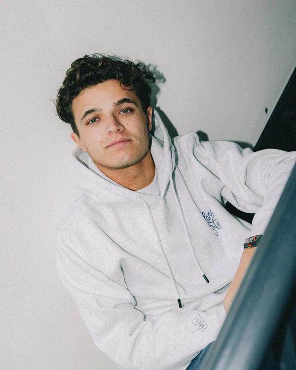 SCRIPT WHITE HEATHER HOODIE